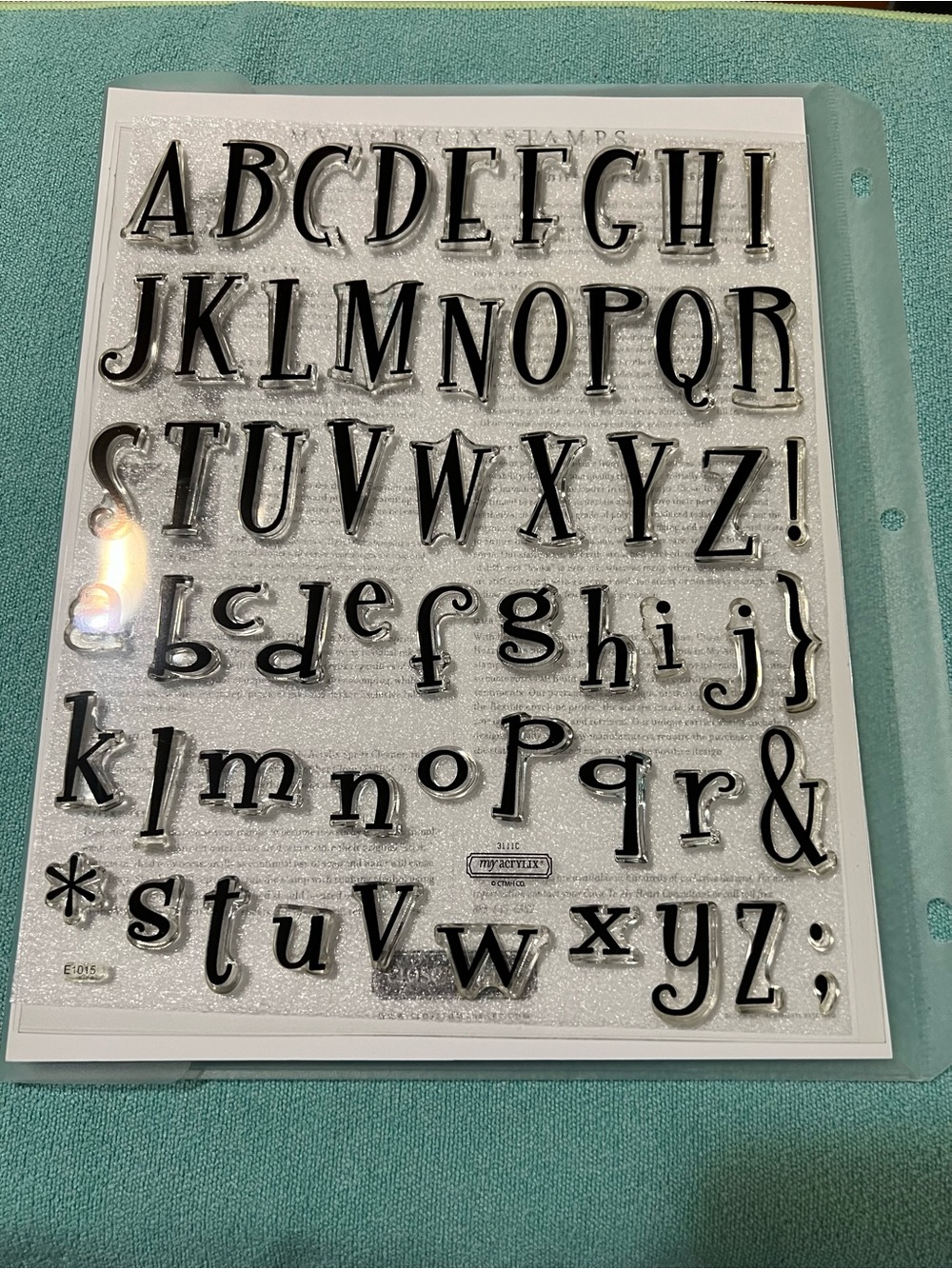 New Close to my Heart Cocktail   Acrylic Alphabet Stamp Set